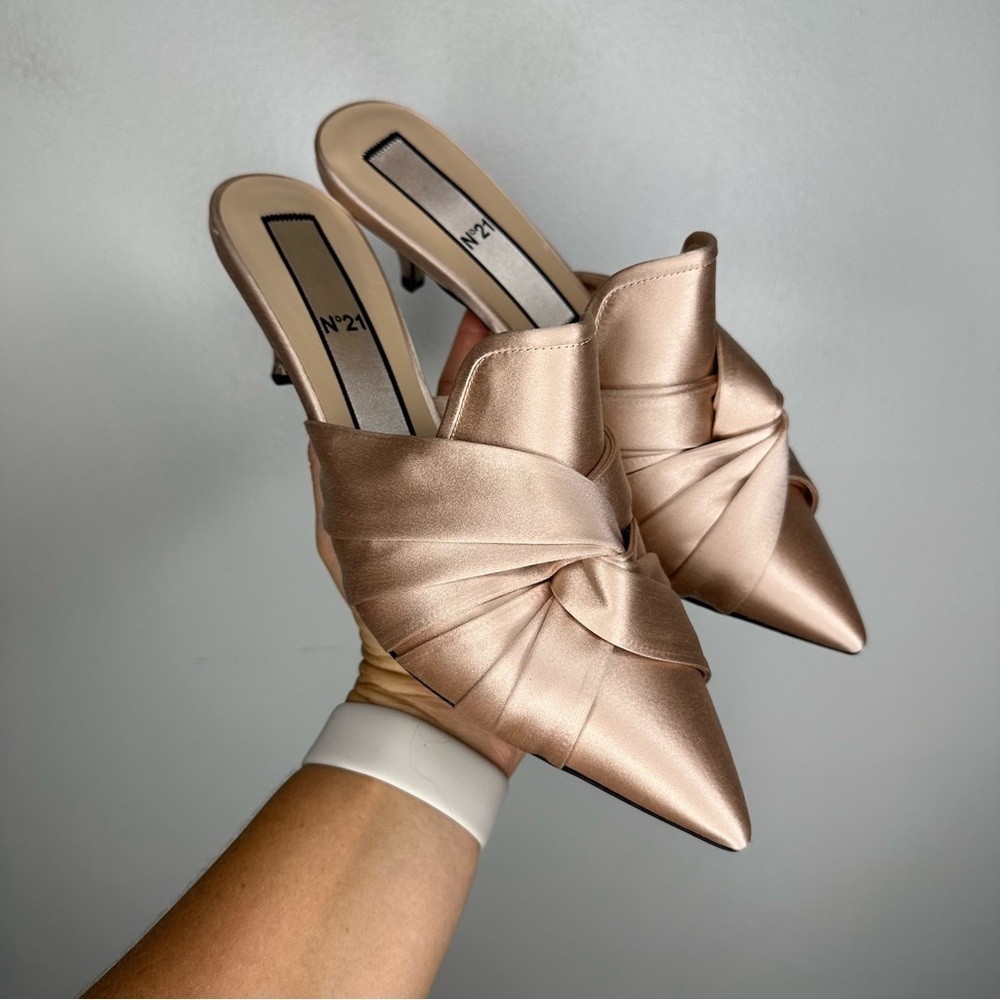 Numero Ventuno N°21 Satin Knotted Mule Womens 39.5 US 9.5 - Picture 3 of 11